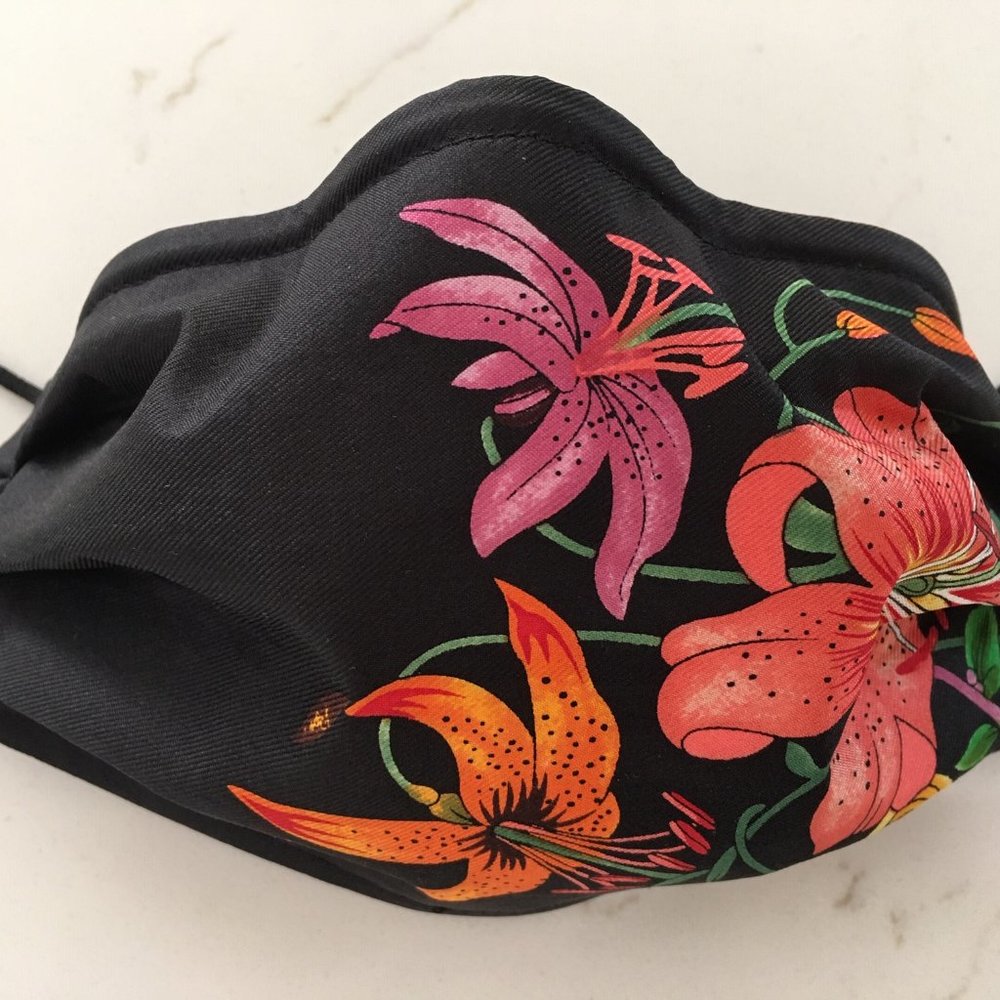 Silk Face Mask from Gucci Fabric Remnant
